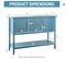 Buffet Sideboard, Console Table for Living Room Kitchen Dining Room Furniture (Blue), with 2 Wood Storage Drawers and an Open Shelf